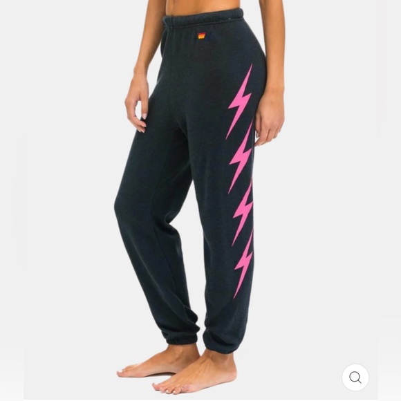 Aviator Nation Pants - Aviator Nation lightning bolt sweatpants